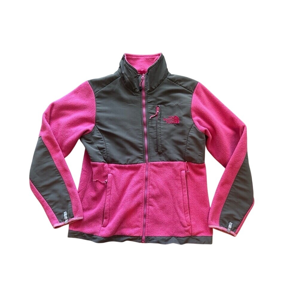 THE NORTH FACE Polartec Full Zip Denali Fleece Jacket Pink/Gray Women's Medium